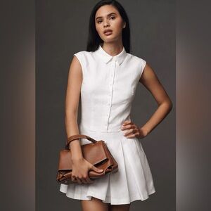 Reformation Arella Linen Dress In White Size 6